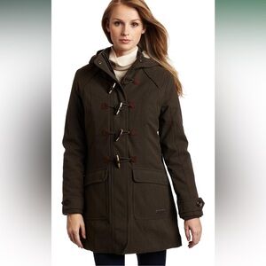 Merrill ladies Haven brown toggle and zip close winter jacket hood pockets